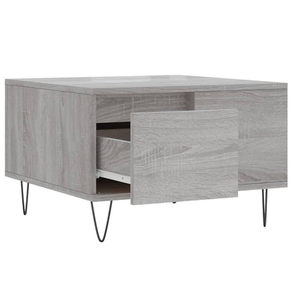 vidaXL Coffee Table Grey Sonoma 55x55x36.5 cm Engineered Wood