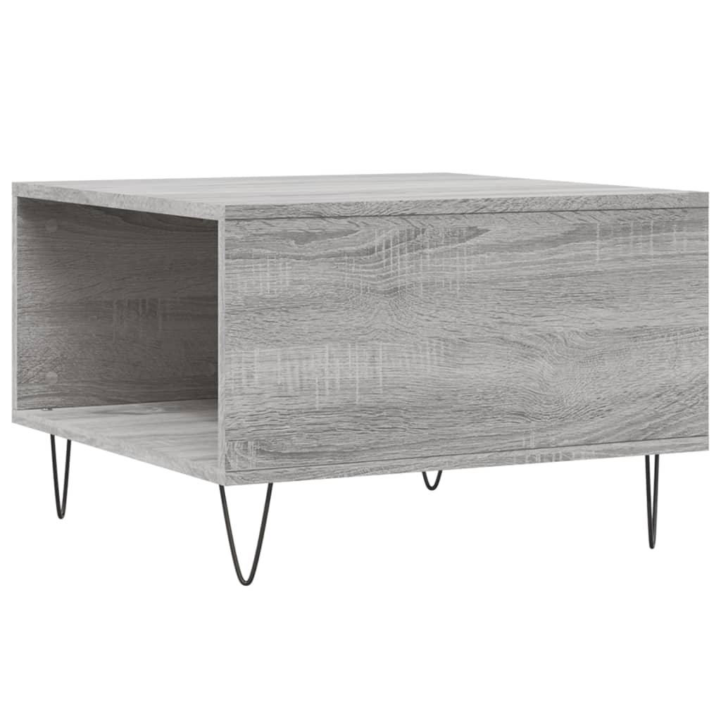 vidaXL Coffee Table Grey Sonoma 55x55x36,5 cm Engineered Wood