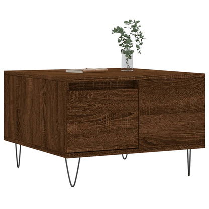 vidaXL Coffee Table Brown Oak 55x55x36.5 cm Engineered Wood