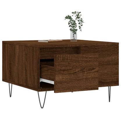 vidaXL Coffee Table Brown Oak 55x55x36,5 cm Engineered Wood