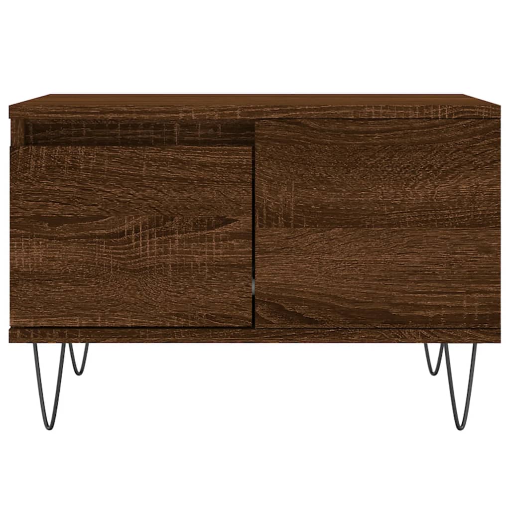 vidaXL Coffee Table Brown Oak 55x55x36.5 cm Engineered Wood