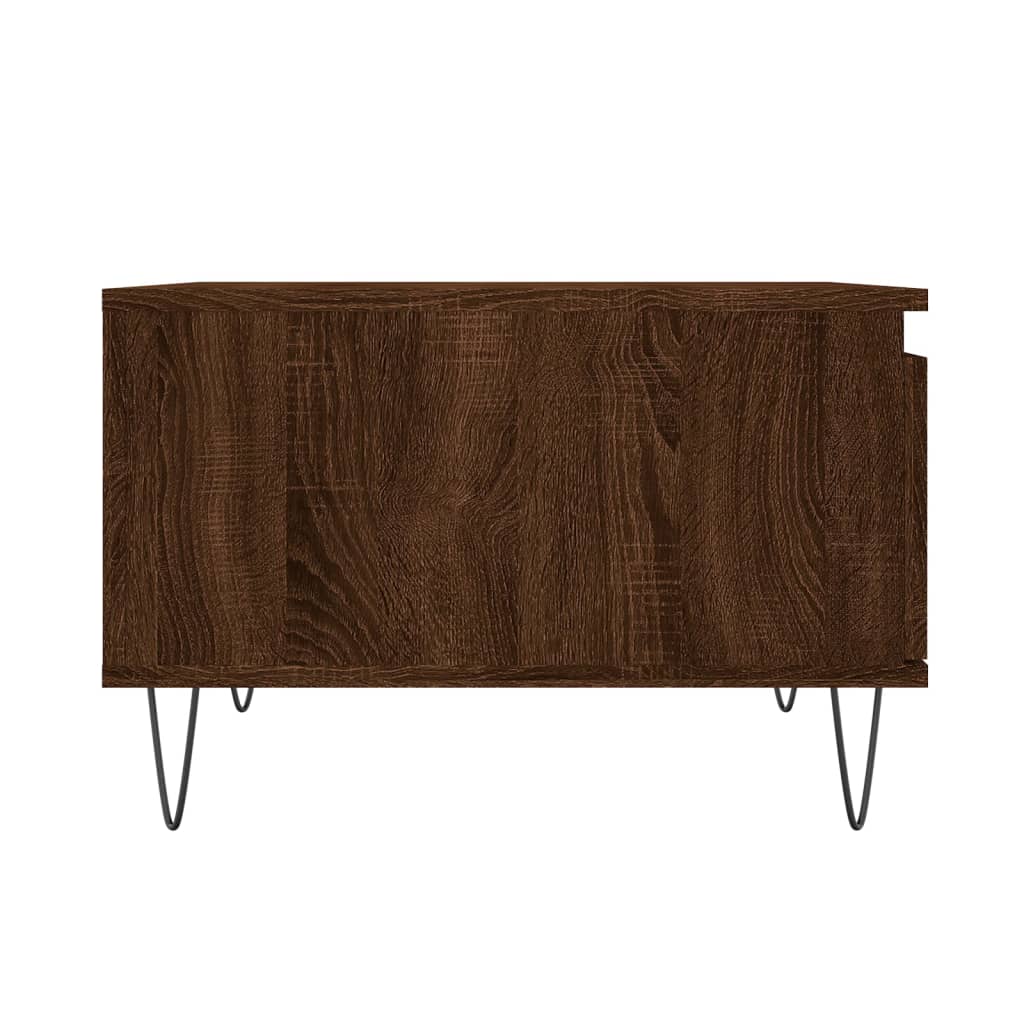 vidaXL Coffee Table Brown Oak 55x55x36.5 cm Engineered Wood