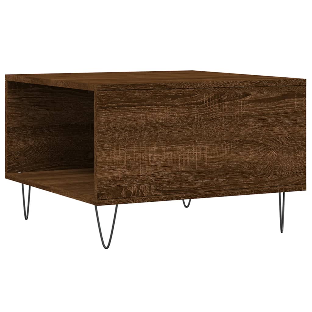 vidaXL Coffee Table Brown Oak 55x55x36,5 cm Engineered Wood