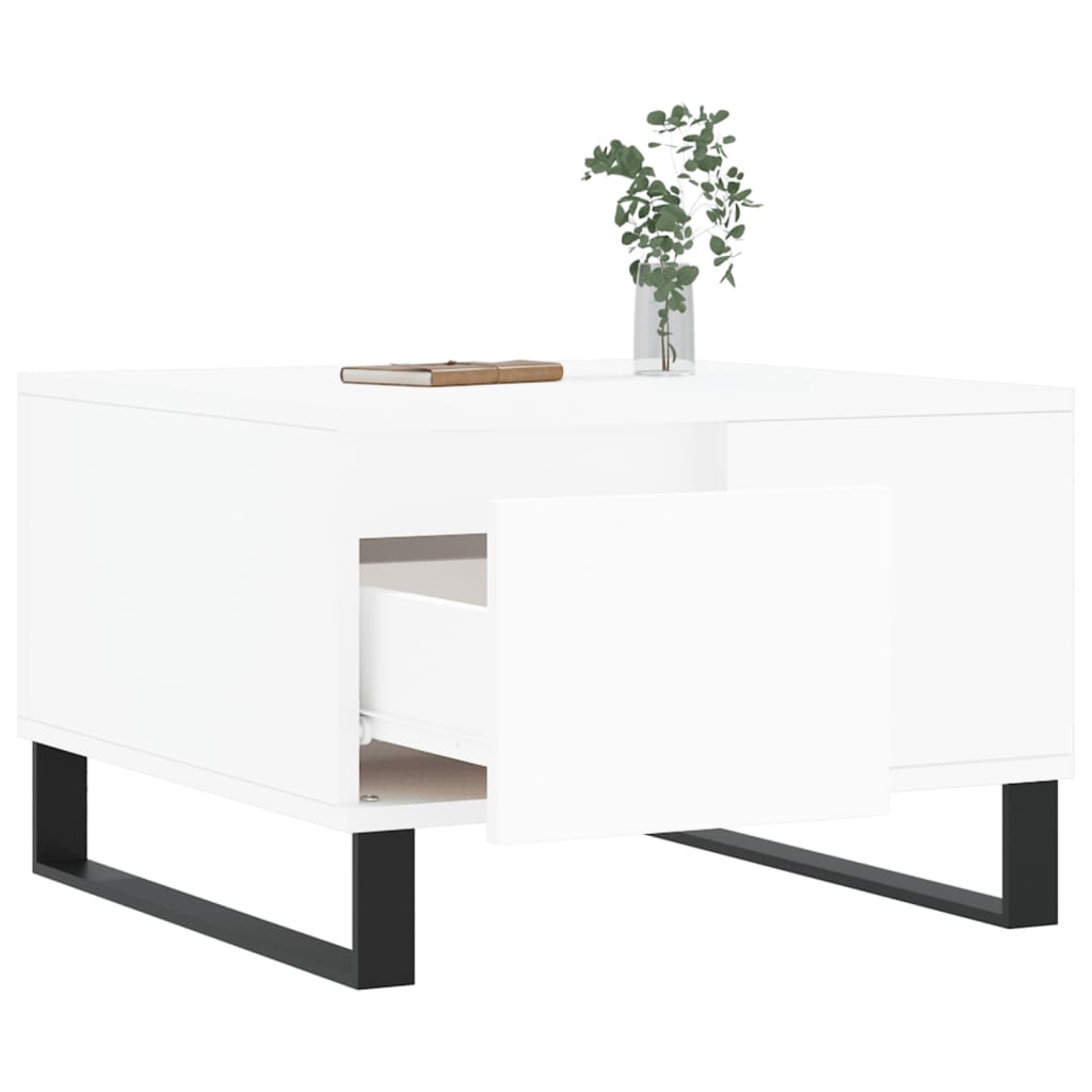 vidaXL Coffee Table White 55x55x36,5 cm Engineered Wood