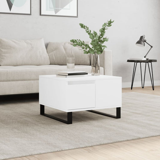 vidaXL Coffee Table White 55x55x36,5 cm Engineered Wood