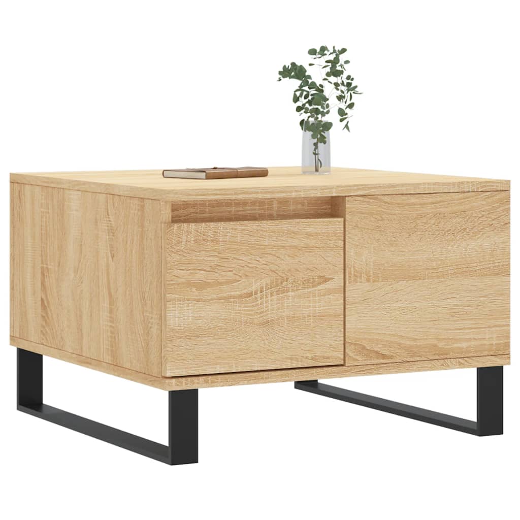vidaXL Coffee Table Sonoma Oak 55x55x36,5 cm Engineered Wood