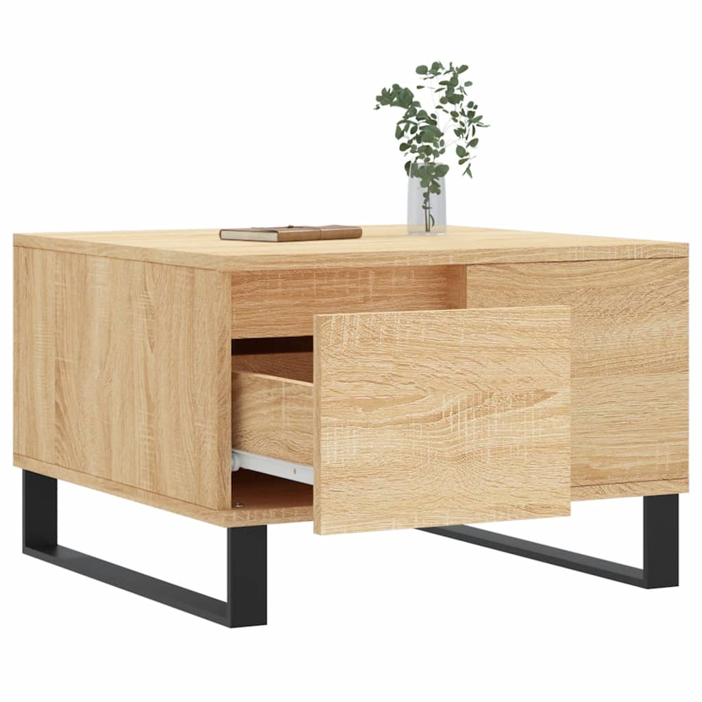 vidaXL Coffee Table Sonoma Oak 55x55x36,5 cm Engineered Wood