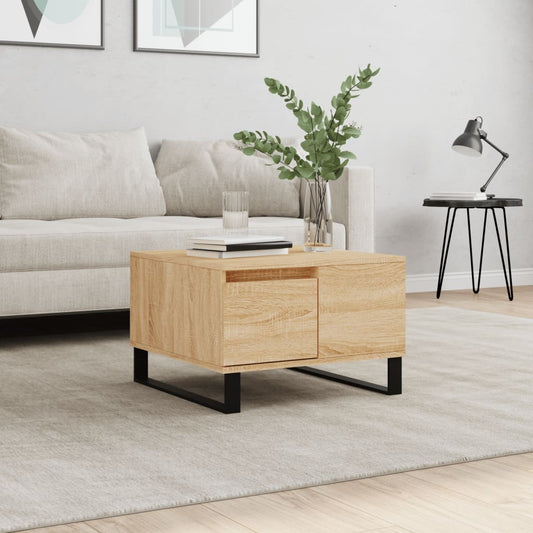 vidaXL Coffee Table Sonoma Oak 55x55x36,5 cm Engineered Wood