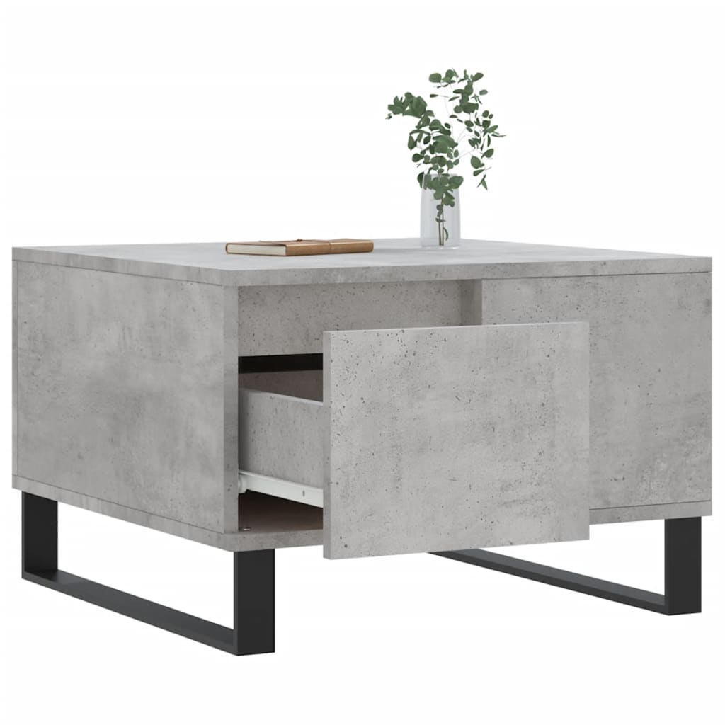 vidaXL Coffee Table Concrete Grey 55x55x36,5 cm Engineered Wood