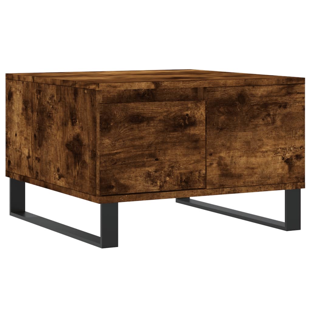 vidaXL Coffee Table Smoked Oak 55x55x36,5 cm Engineered Wood