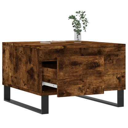 vidaXL Coffee Table Smoked Oak 55x55x36,5 cm Engineered Wood