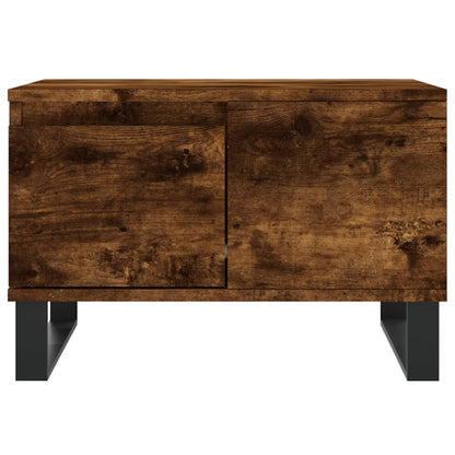 vidaXL Coffee Table Smoked Oak 55x55x36.5 cm Engineered Wood