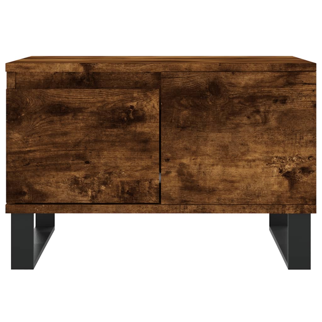 vidaXL Coffee Table Smoked Oak 55x55x36,5 cm Engineered Wood