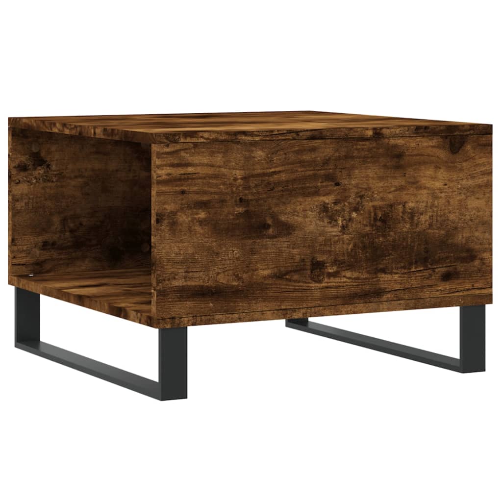 vidaXL Coffee Table Smoked Oak 55x55x36.5 cm Engineered Wood
