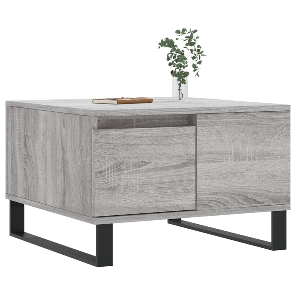 vidaXL Coffee Table Grey Sonoma 55x55x36,5 cm Engineered Wood