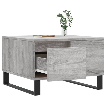 vidaXL Coffee Table Grey Sonoma 55x55x36,5 cm Engineered Wood