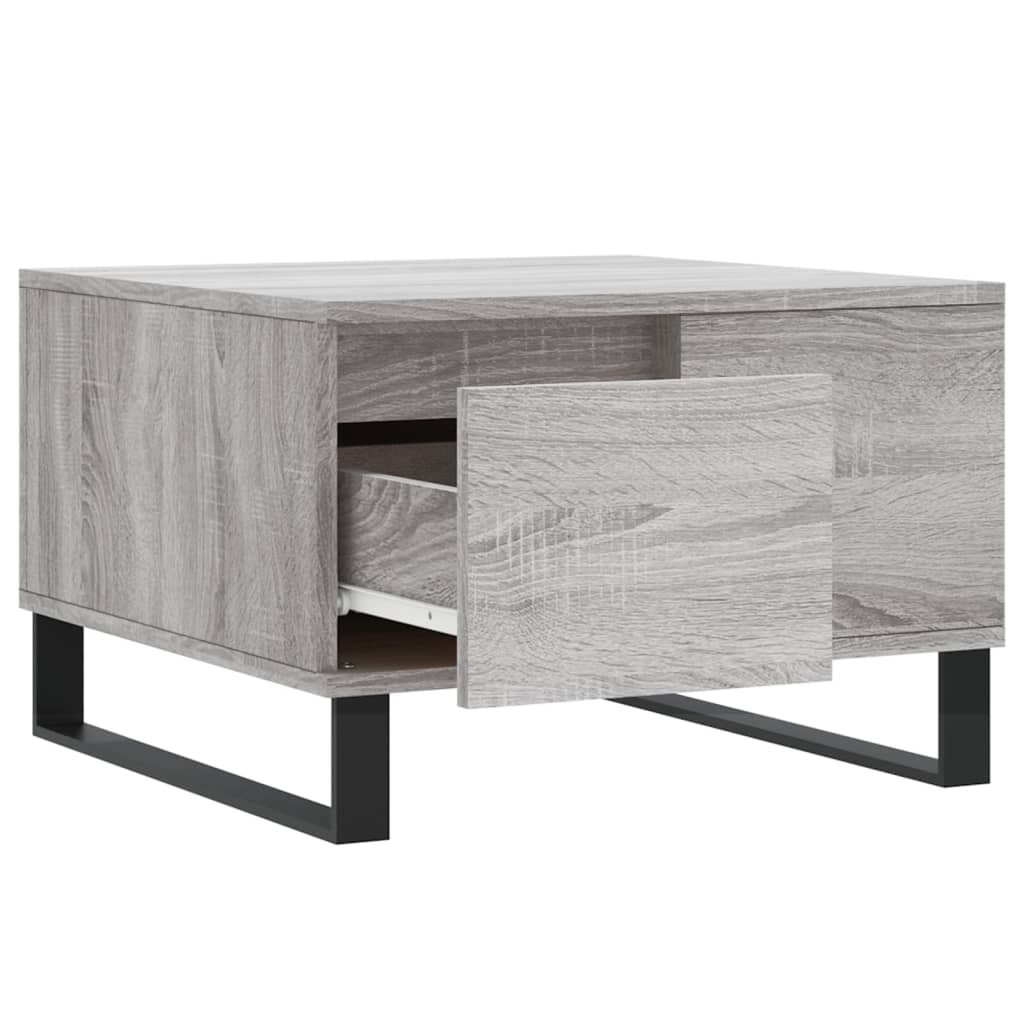 vidaXL Coffee Table Grey Sonoma 55x55x36,5 cm Engineered Wood