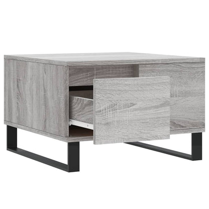 vidaXL Coffee Table Grey Sonoma 55x55x36,5 cm Engineered Wood