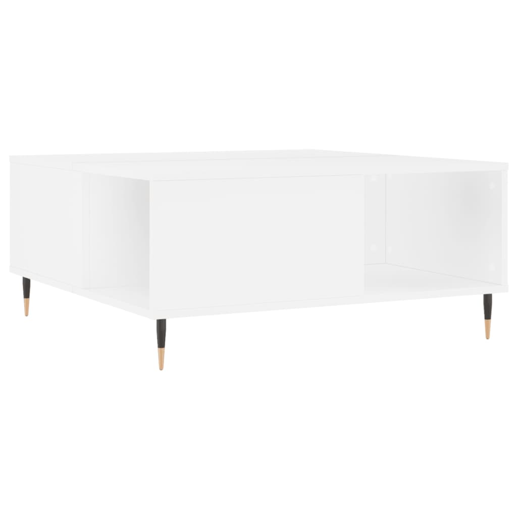 vidaXL Coffee Table White 80x80x36.5 cm Engineered Wood