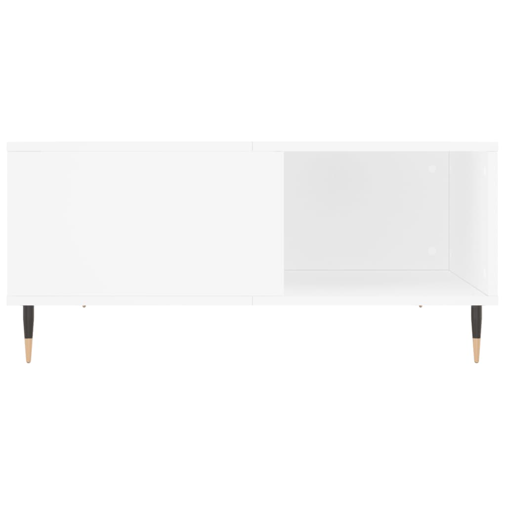 vidaXL Coffee Table White 80x80x36.5 cm Engineered Wood