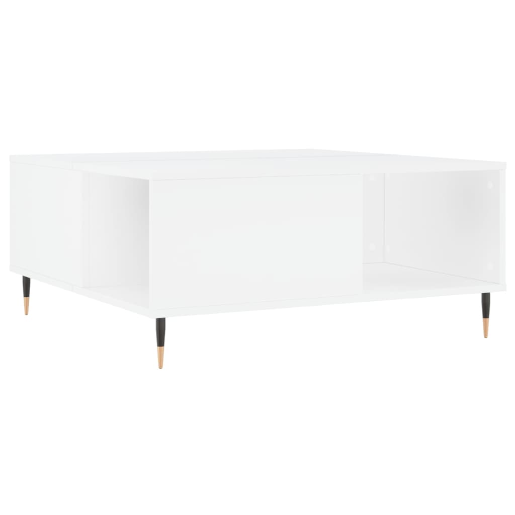 vidaXL Coffee Table White 80x80x36.5 cm Engineered Wood