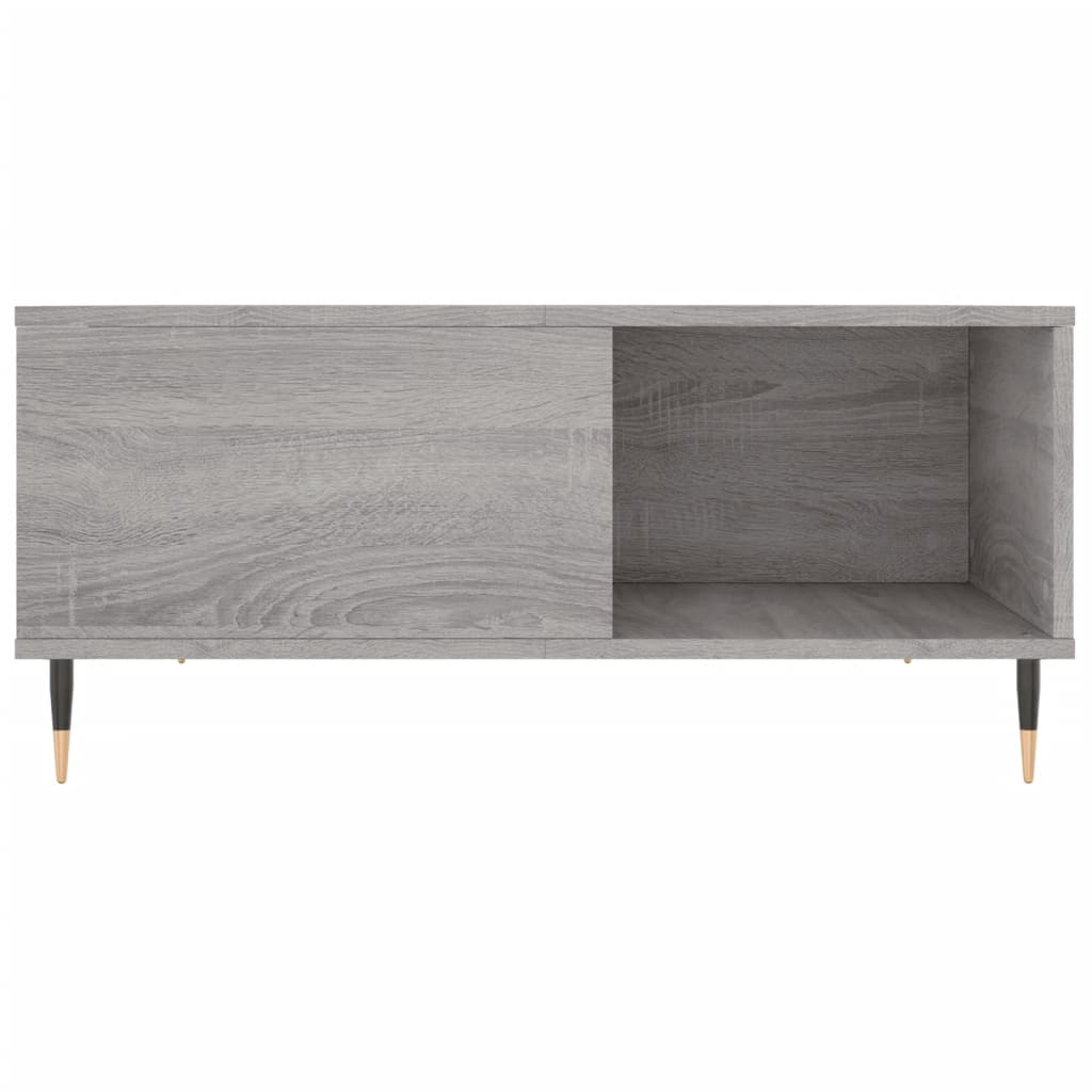 vidaXL Coffee Table Grey Sonoma 80x80x36,5 cm Engineered Wood