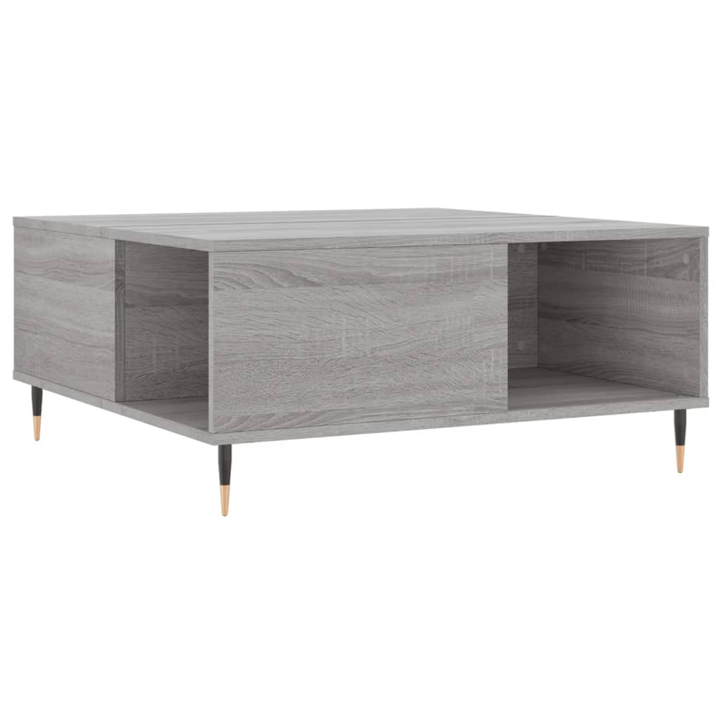 vidaXL Coffee Table Grey Sonoma 80x80x36.5 cm Engineered Wood