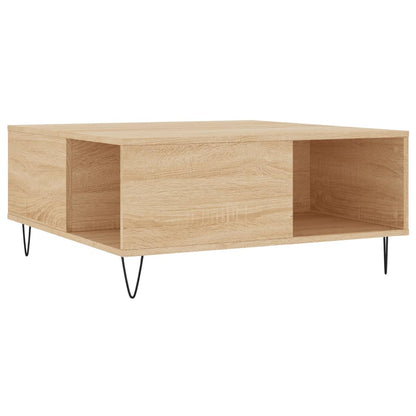vidaXL Coffee Table Sonoma Oak 80x80x36,5 cm Engineered Wood