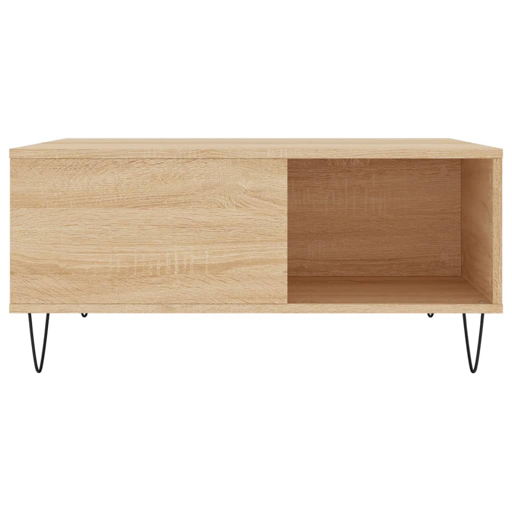 vidaXL Coffee Table Sonoma Oak 80x80x36,5 cm Engineered Wood