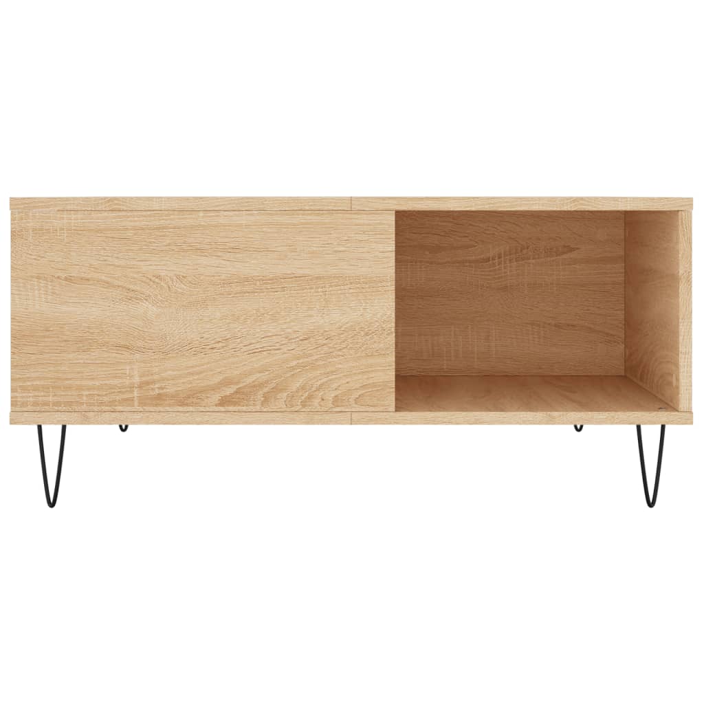 vidaXL Coffee Table Sonoma Oak 80x80x36,5 cm Engineered Wood