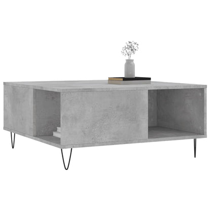 vidaXL Coffee Table Concrete Grey 80x80x36,5 cm Engineered Wood