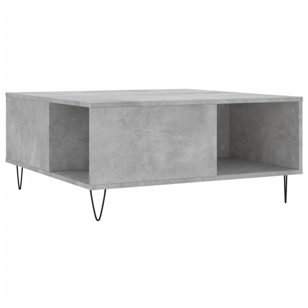 vidaXL Coffee Table Concrete Grey 80x80x36.5 cm Engineered Wood