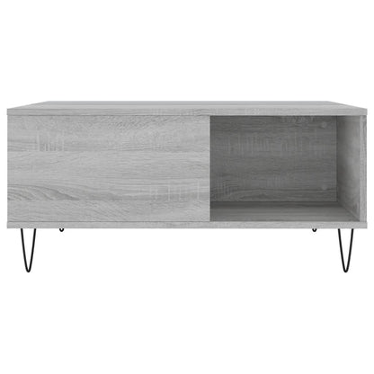 vidaXL Coffee Table Grey Sonoma 80x80x36,5 cm Engineered Wood