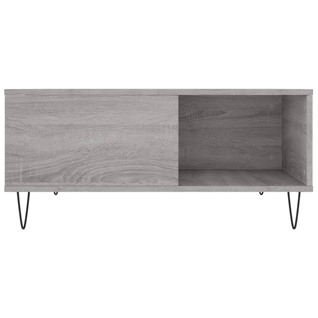 vidaXL Coffee Table Grey Sonoma 80x80x36,5 cm Engineered Wood