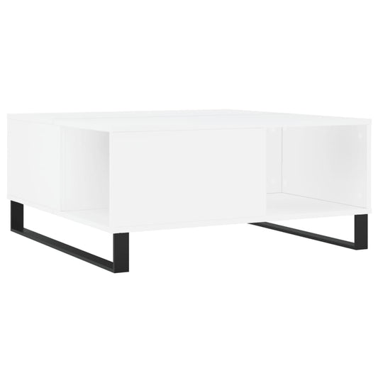 vidaXL Coffee Table White 80x80x36,5 cm Engineered Wood