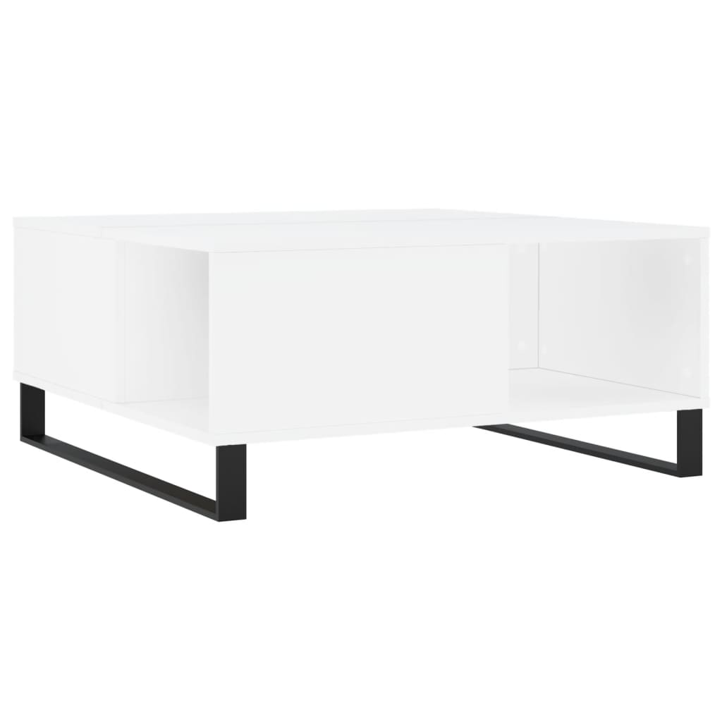 vidaXL Coffee Table White 80x80x36,5 cm Engineered Wood