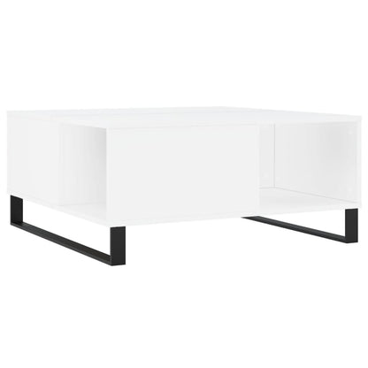 vidaXL Coffee Table White 80x80x36,5 cm Engineered Wood