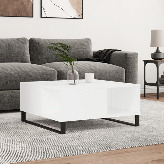 vidaXL Coffee Table White 80x80x36,5 cm Engineered Wood