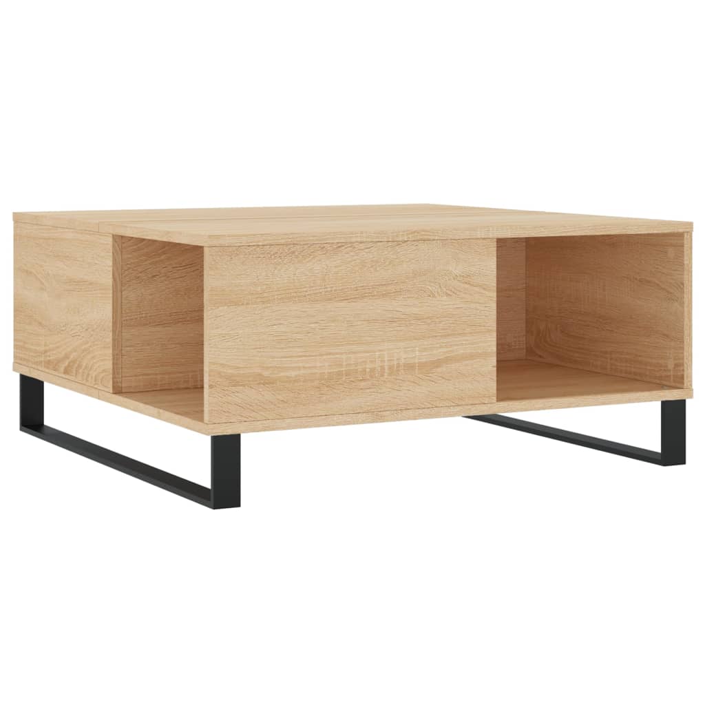 vidaXL Coffee Table Sonoma Oak 80x80x36,5 cm Engineered Wood