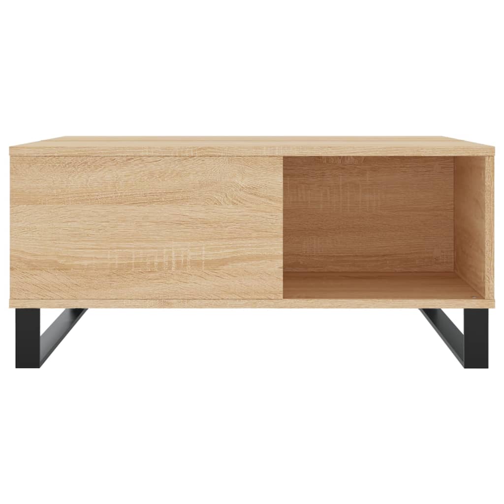 vidaXL Coffee Table Sonoma Oak 80x80x36,5 cm Engineered Wood