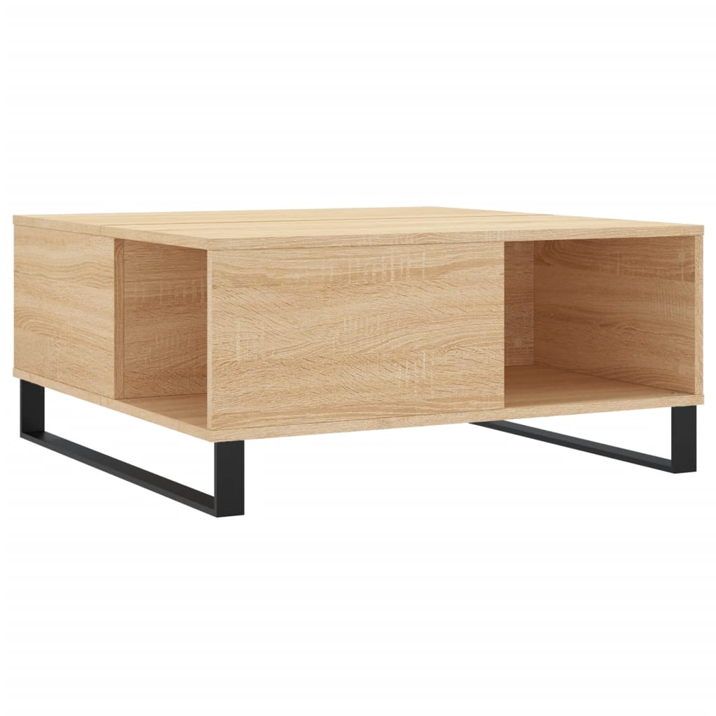 vidaXL Coffee Table Sonoma Oak 80x80x36,5 cm Engineered Wood
