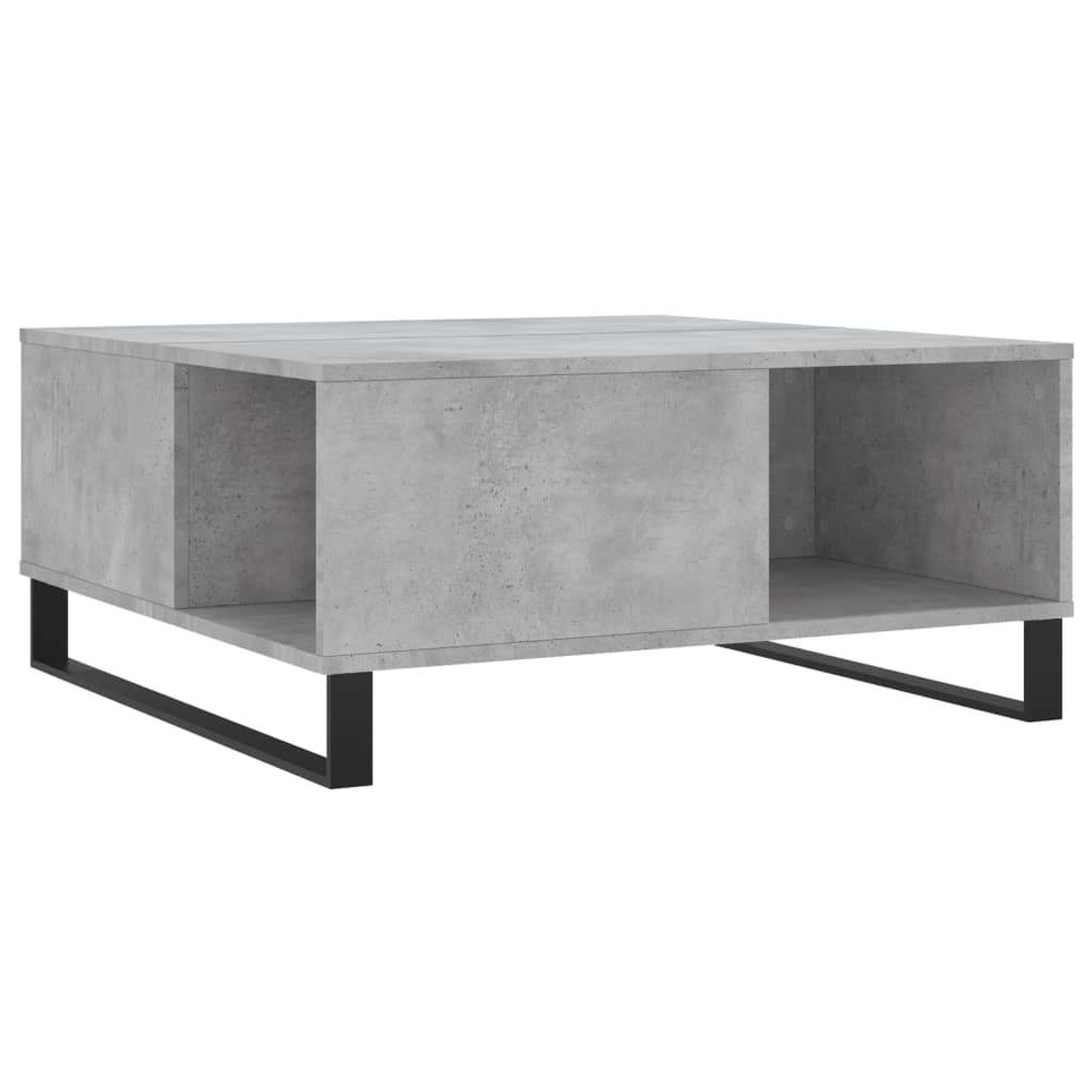 vidaXL Coffee Table Concrete Grey 80x80x36,5 cm Engineered Wood
