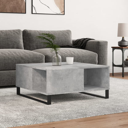 vidaXL Coffee Table Concrete Grey 80x80x36,5 cm Engineered Wood