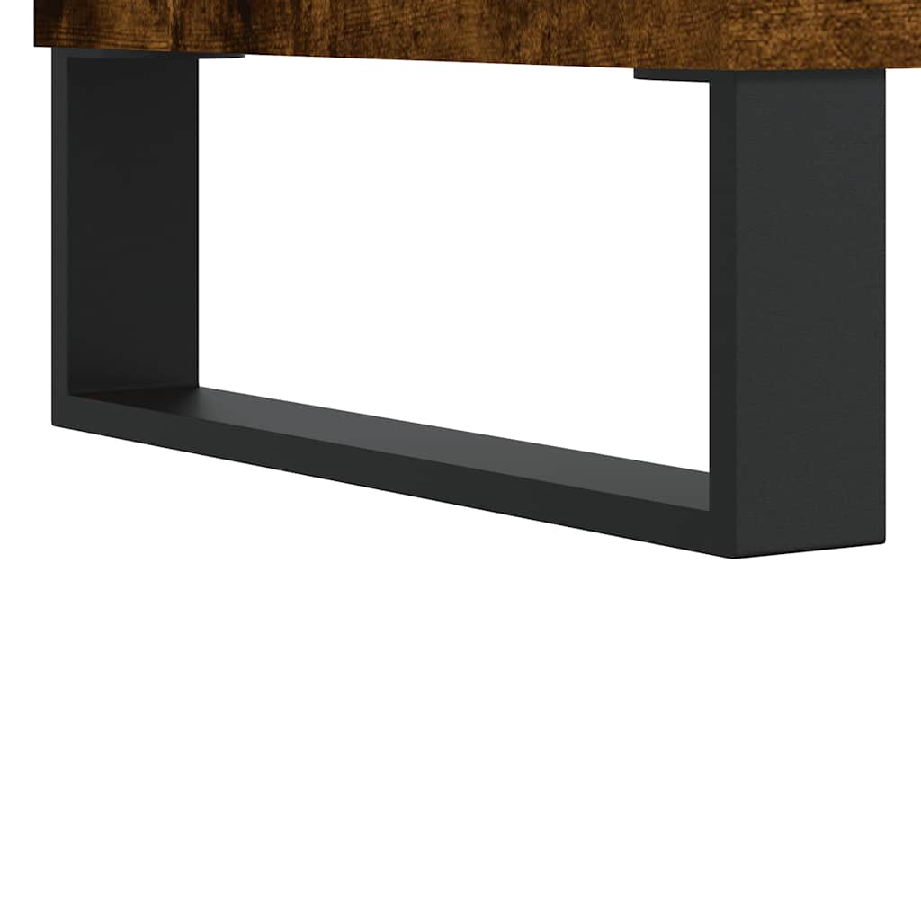 vidaXL Coffee Table Smoked Oak 80x80x36.5 cm Engineered Wood