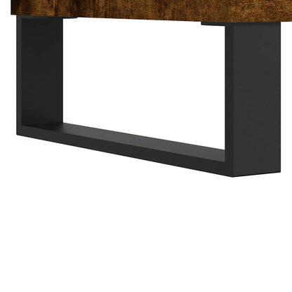 vidaXL Coffee Table Smoked Oak 80x80x36.5 cm Engineered Wood