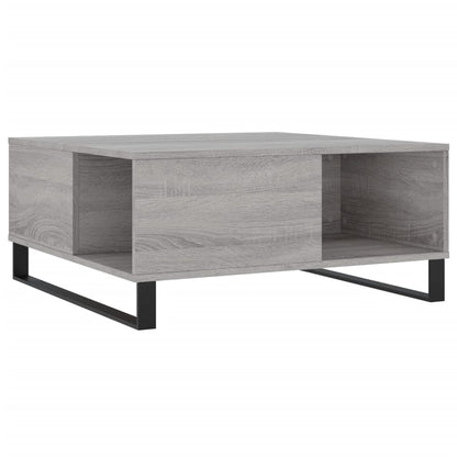 vidaXL Coffee Table Grey Sonoma 80x80x36,5 cm Engineered Wood
