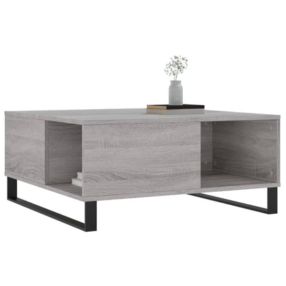 vidaXL Coffee Table Grey Sonoma 80x80x36,5 cm Engineered Wood
