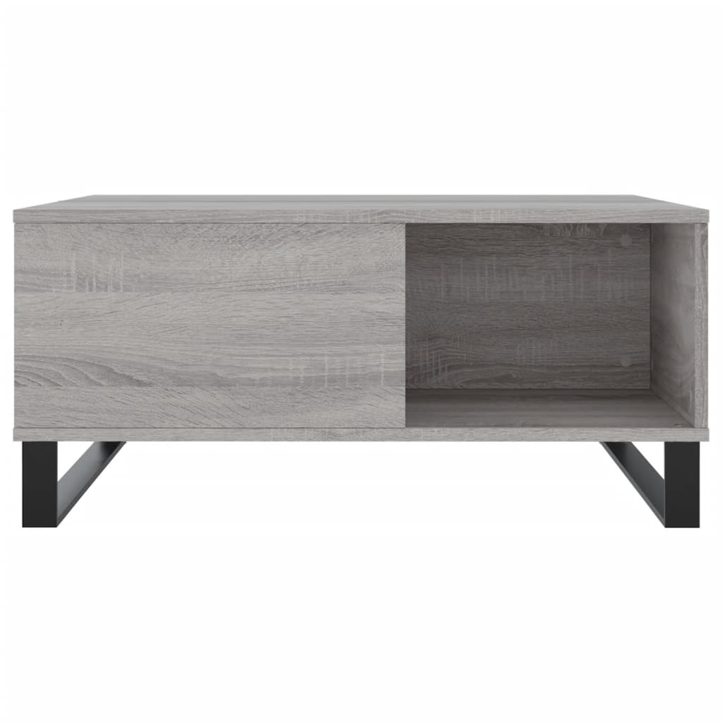 vidaXL Coffee Table Grey Sonoma 80x80x36,5 cm Engineered Wood