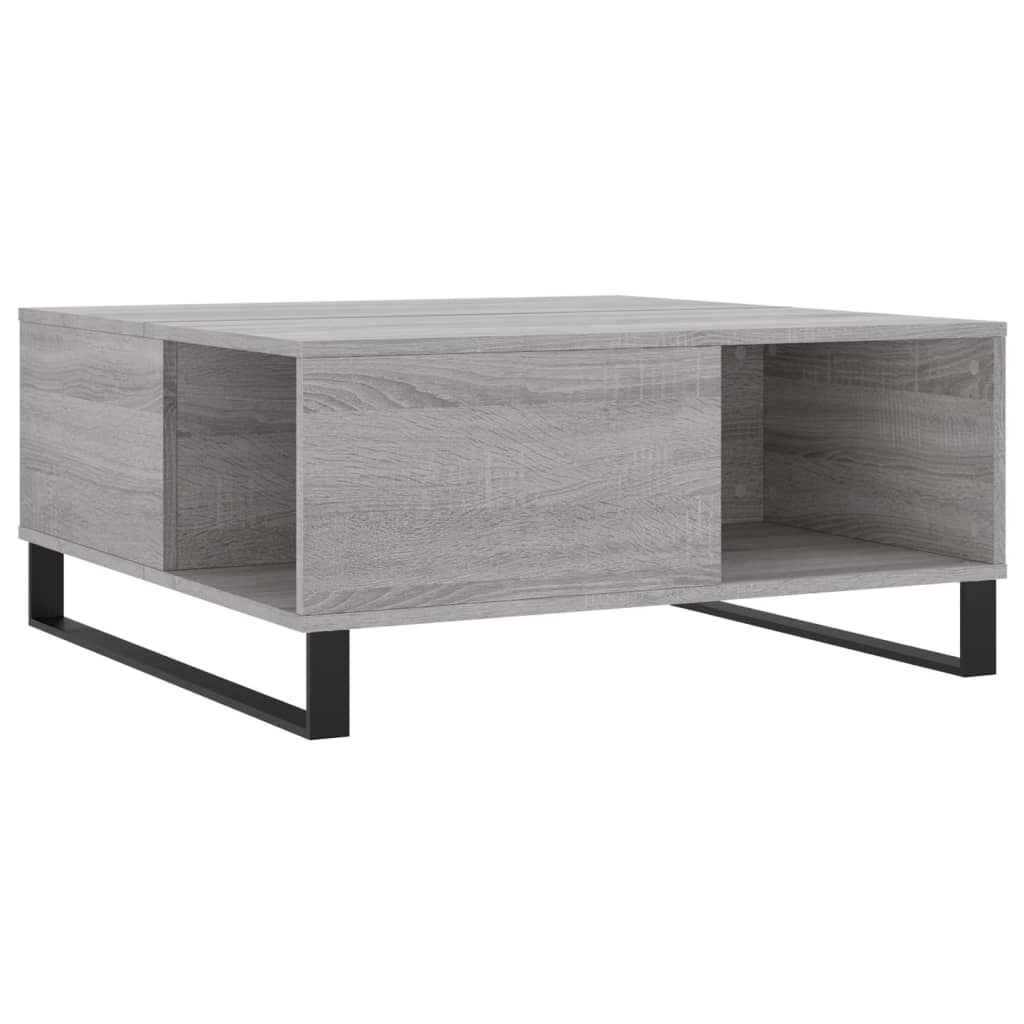 vidaXL Coffee Table Grey Sonoma 80x80x36.5 cm Engineered Wood