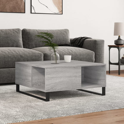 vidaXL Coffee Table Grey Sonoma 80x80x36,5 cm Engineered Wood